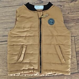 Timberland Puffer‎ Vest Baby 12M Chestnut Brown Full Zip Streetwear Gorpcore EUC